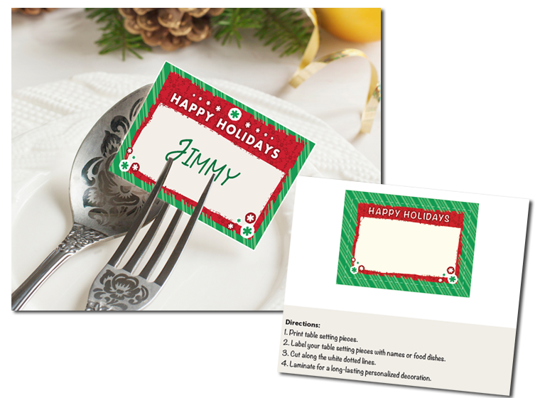 Christmas Table Place Cards